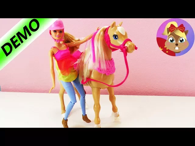 芭比娃娃 barbie 超级可爱电动会唱歌跳舞的音乐小马 模特套装